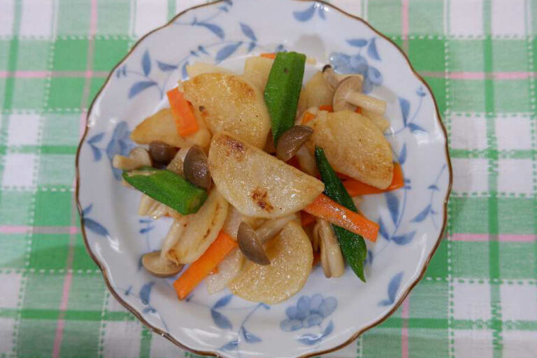 第９回えどがわおいしいメニューグランプリレシピ紹介『シャキシャキ長芋と野菜炒め』