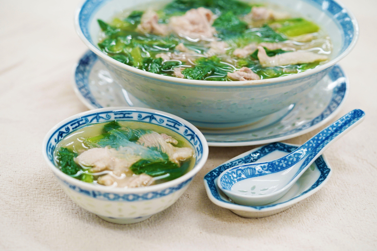 お肉たっぷり小松菜スープ