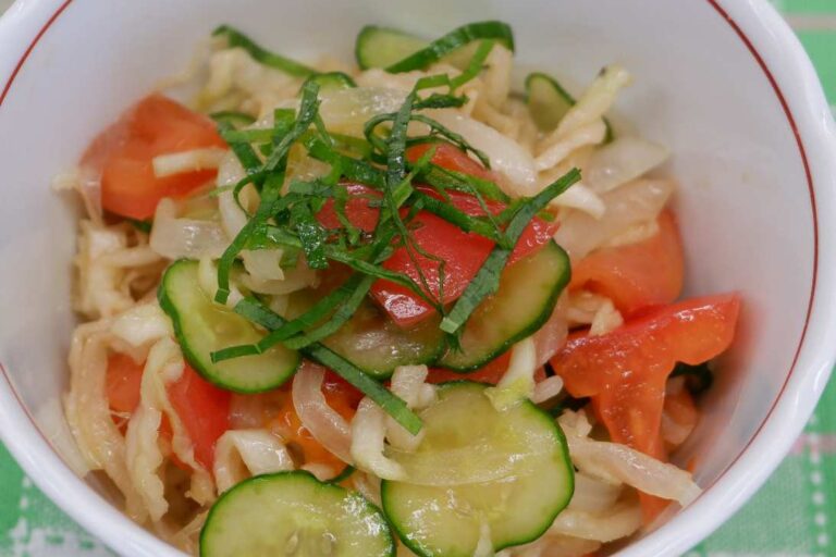 第９回えどがわおいしいメニューグランプリレシピ紹介『トマトと切り干し大根のさっぱり和風サラダ』