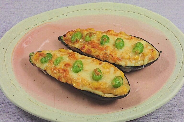 丸ごとナスのチーズ焼き