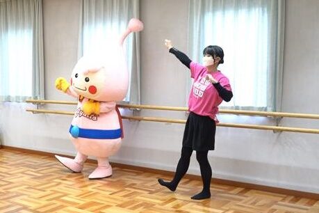 ハギュットマンショー練習中！君に会える日を楽しみにしてるぎゅ