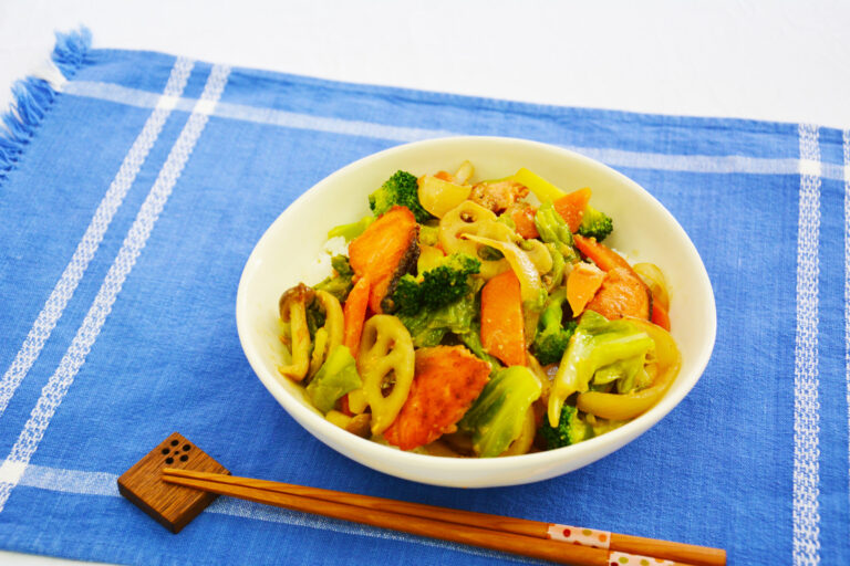 コクうまっ鮭の味噌バター炒め